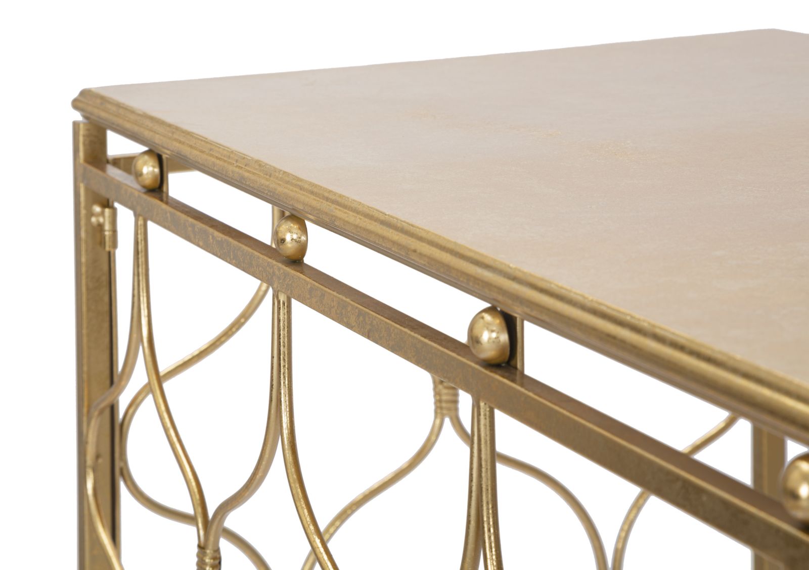 Mauro Ferretti Arab console in goud metaal met gouden blad