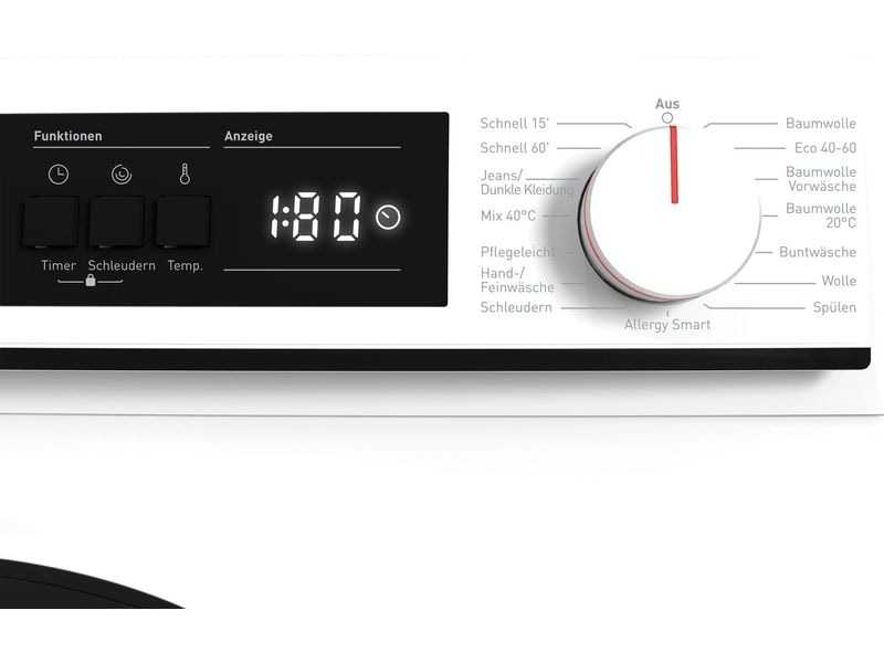Sharp Waschmaschine ES-NFA714BWB-CH Links Frontloader mit 7 kg Ladekapazität