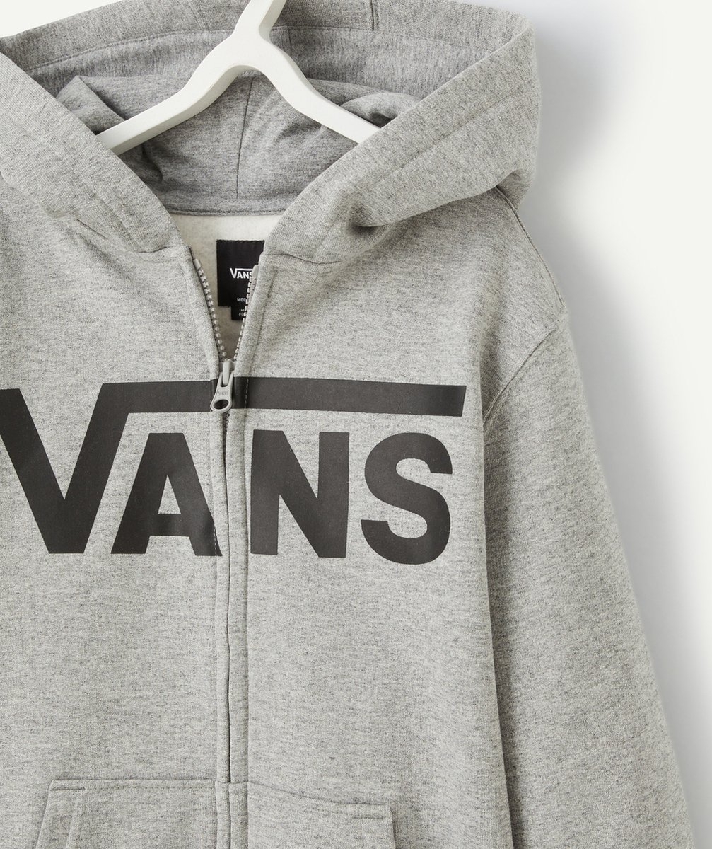 VANSSWEAT ZIPPÉ GARÇON GRIS CLASSIC AVEC LOGO