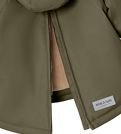 Mini A Ture Winterjacke - Babywen Fleece - Olive Nacht