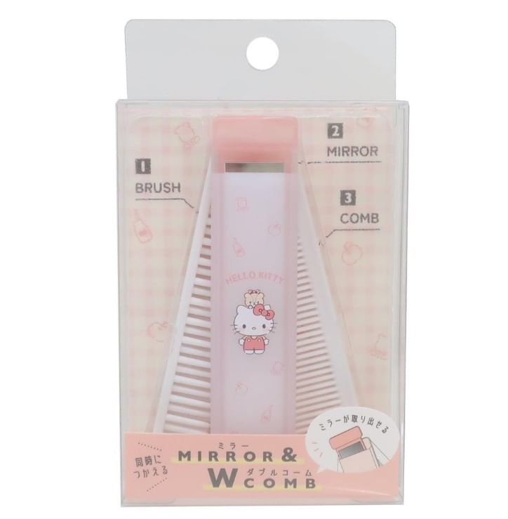 Kamio Japan - Sanrio - Hello Kitty draagbare spiegel en kam