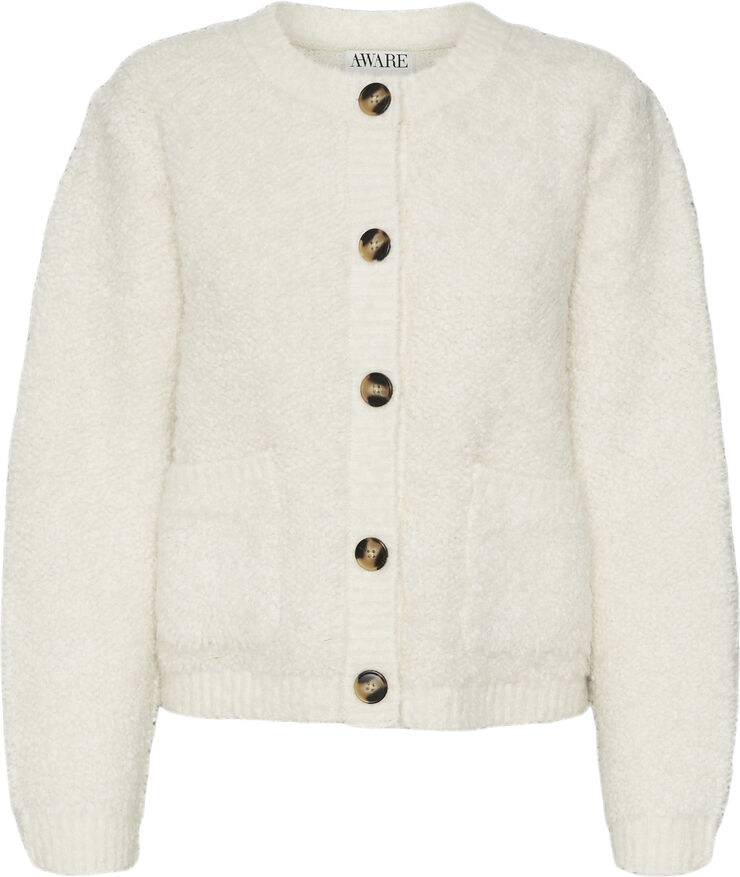 Vero Moda VMNALANI LS O-NECK CARDIGAN VMA Birch/melange