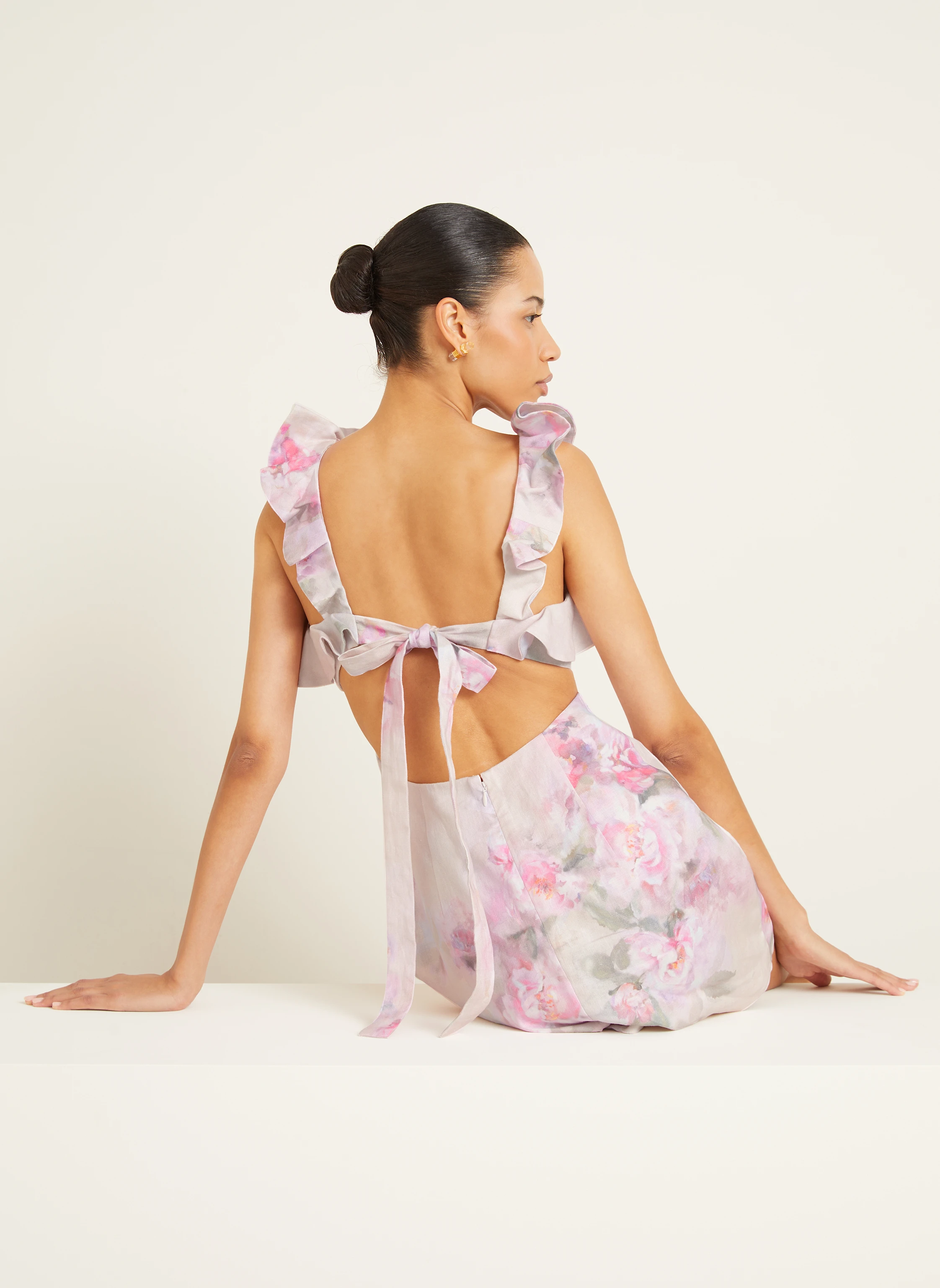 ZIMMERMANN Leinenkleid CRUSH mit Volants