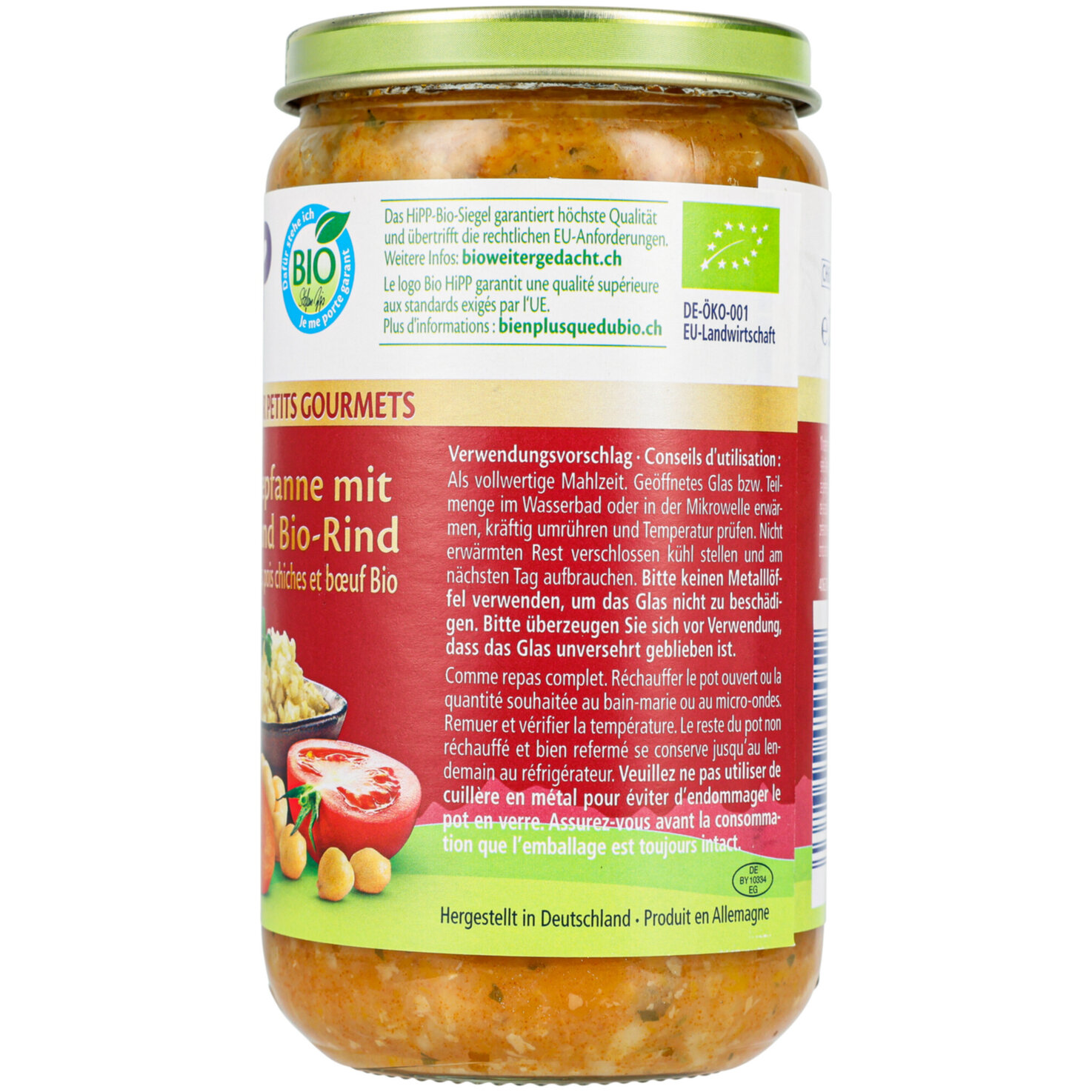 Hipp Bulgur Gemüse Kichererbbsen & Bio-Rind 12+ Monate