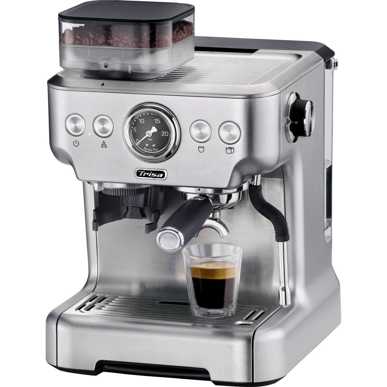 Trisa Espressomaschine Barista Plus, silber