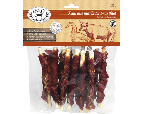 Hondensnack kauwrolletjes met eendenborst 200 g