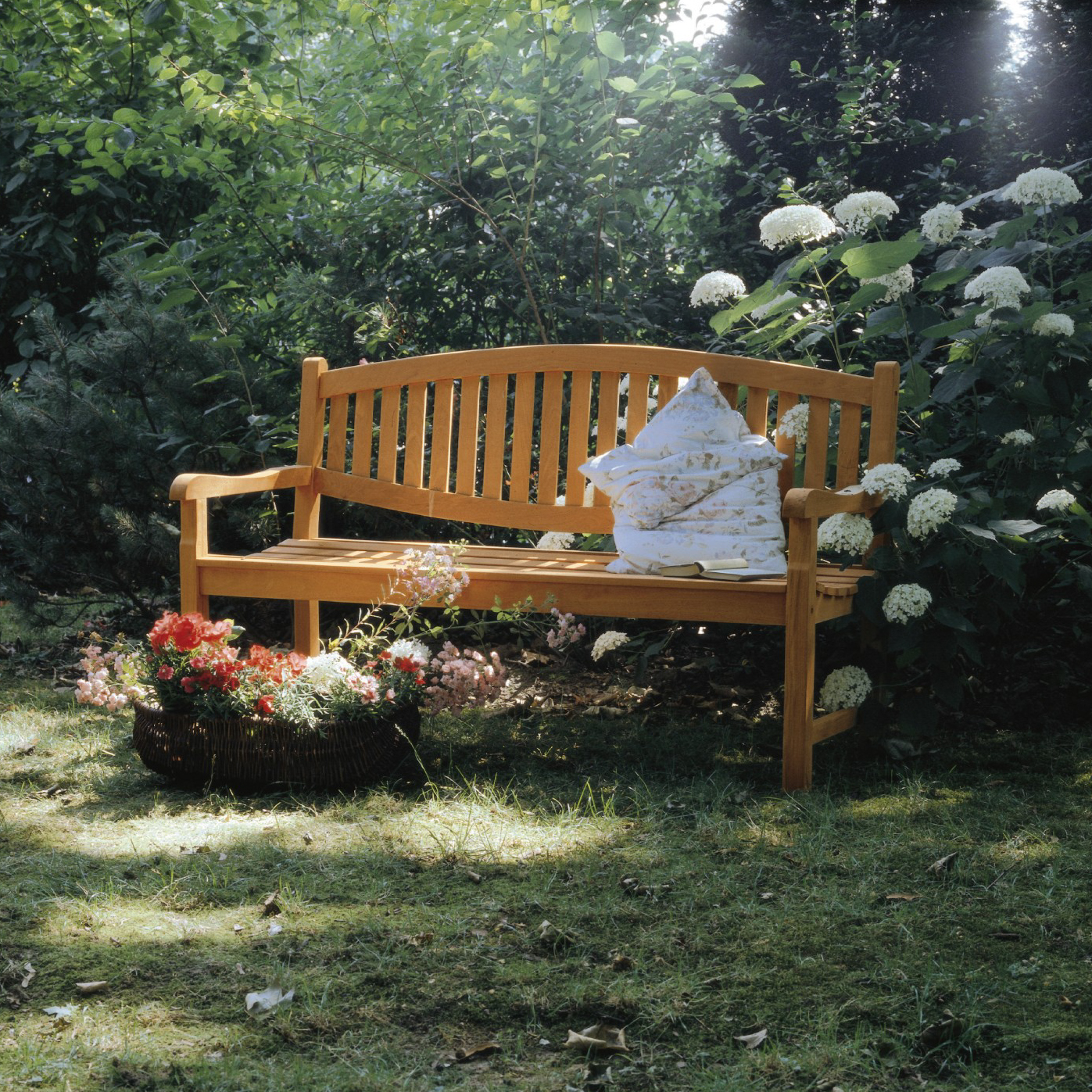 Gartenbank 'Alborg' 3-sitzer, aus Teakholz, natur, B 150 cm, L 55 cm, H 95 cm günstig bestellen