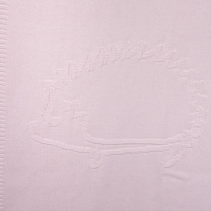 Tartine et Chocolat Plaid Hérisson en laine mélangée 75x100 cm | Rose pâle