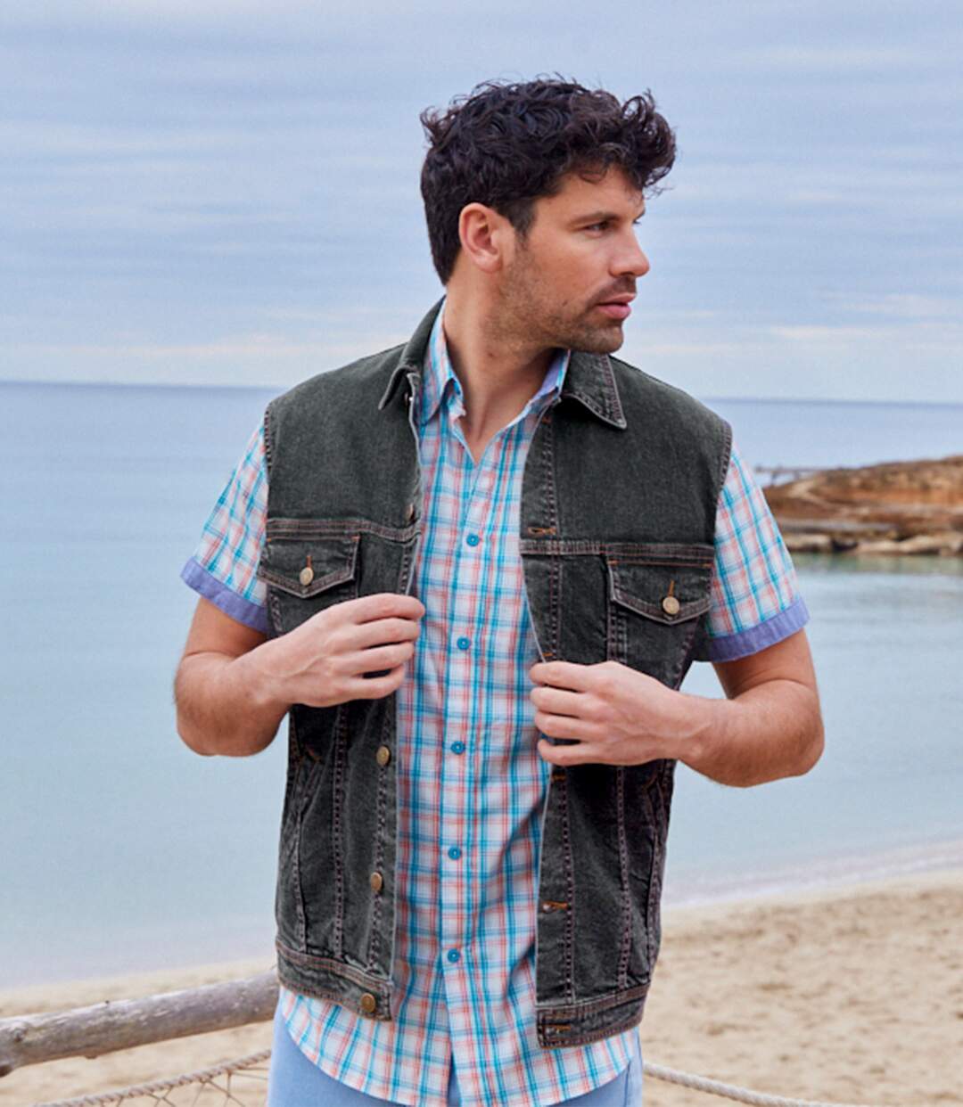 Veste Denim Sans Manches