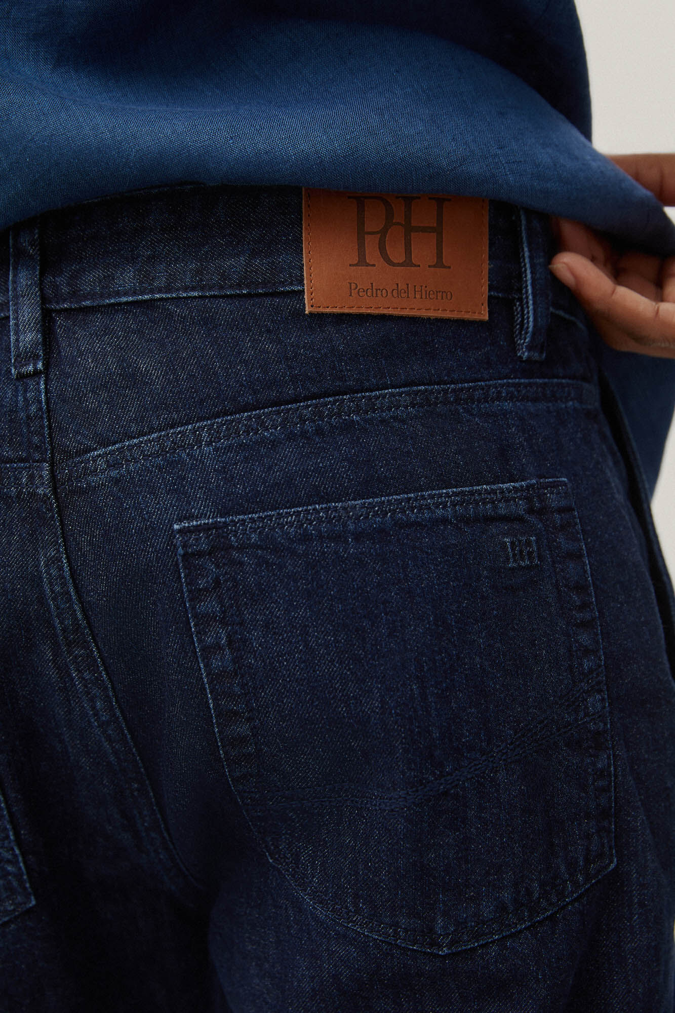 Calça chino jeans - Azul