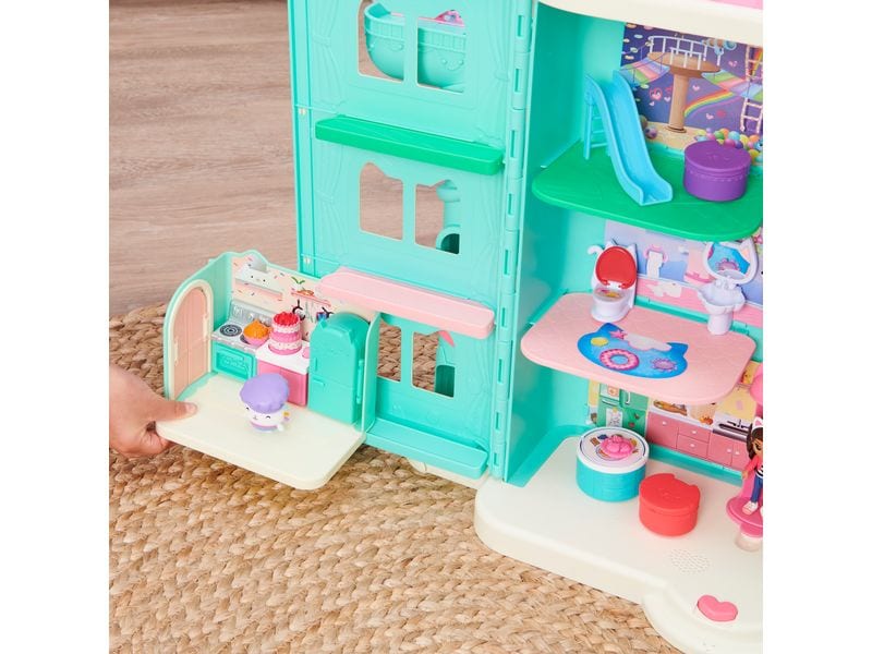 Spinmaster Gabby's Dollhouse Cakey's Küche Deluxe Rooms Deluxe 'Bakey with Cakey'-Küche und Kuchi-Katzenfigur