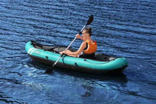Bestway 65118 - Oppustelig kajak - 1 person(er) - 100 kg bæreevne, ISO 6185, Sort / Turkis, Nylon, Polyvinylchlorid (PVC)