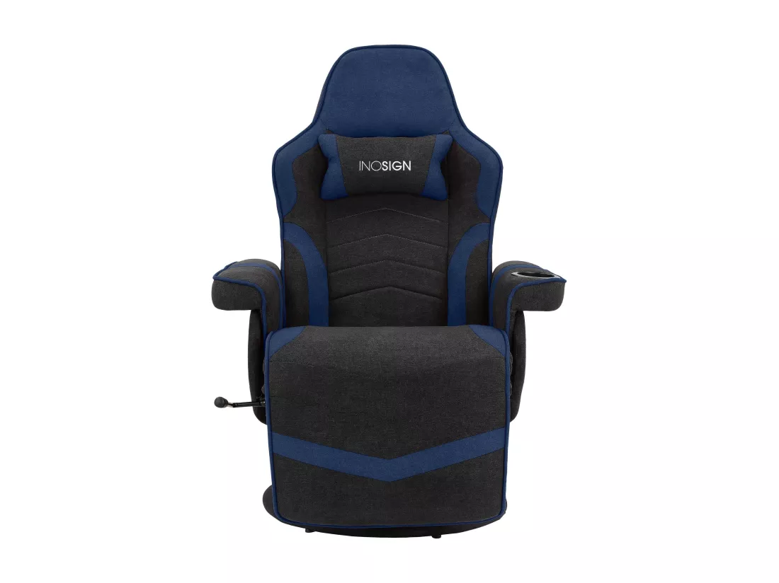 Junker | Gamer Recliner Manuel en tissu bleu