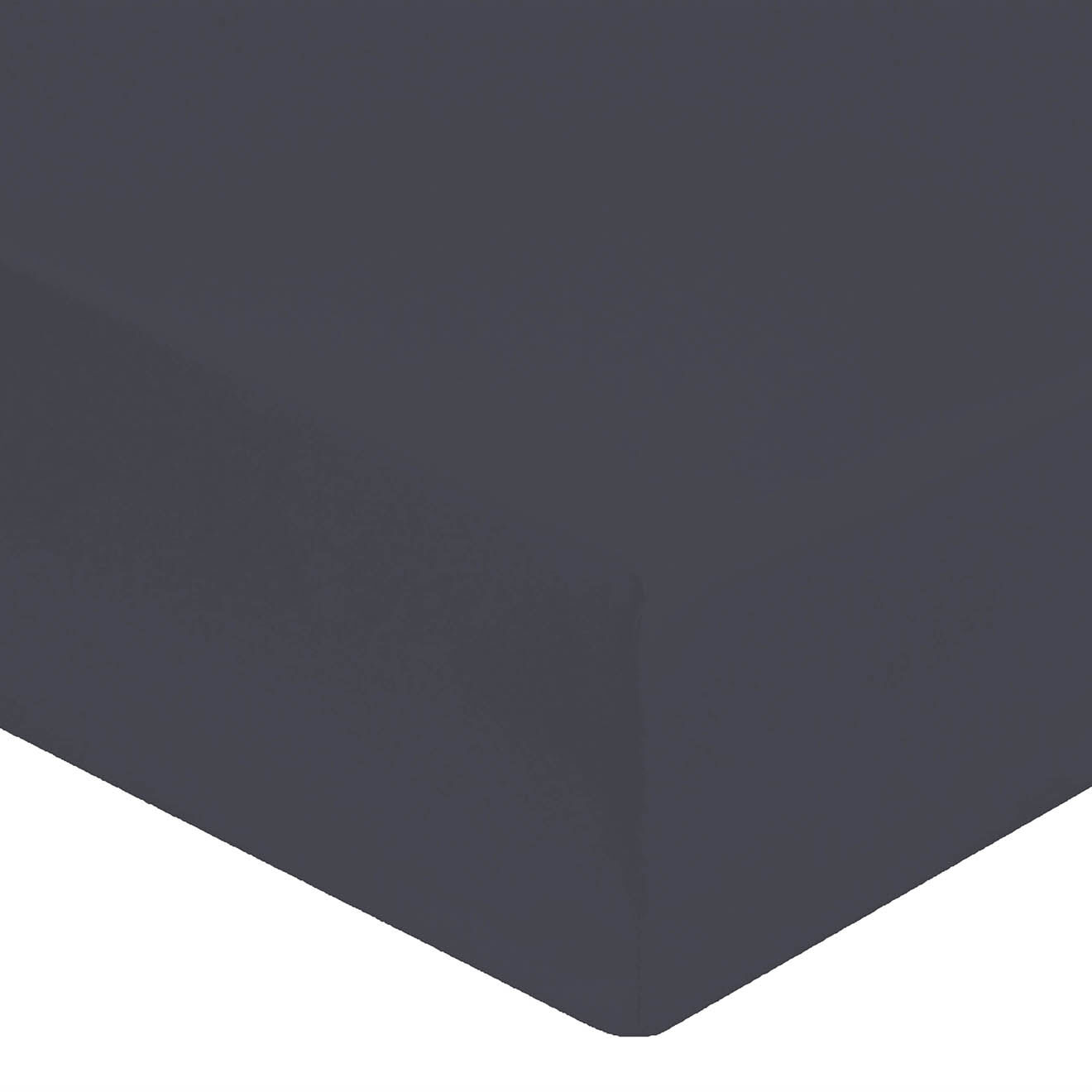 United by PDC Drap housse  100% Satin de Coton bonnet 30 cm anthracite