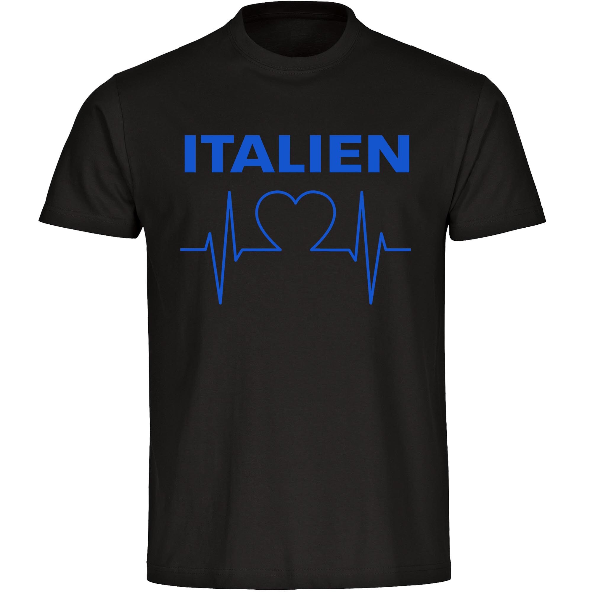 multifanshop® Kinder T-Shirt - Italien - Herzschlag - Druck blau