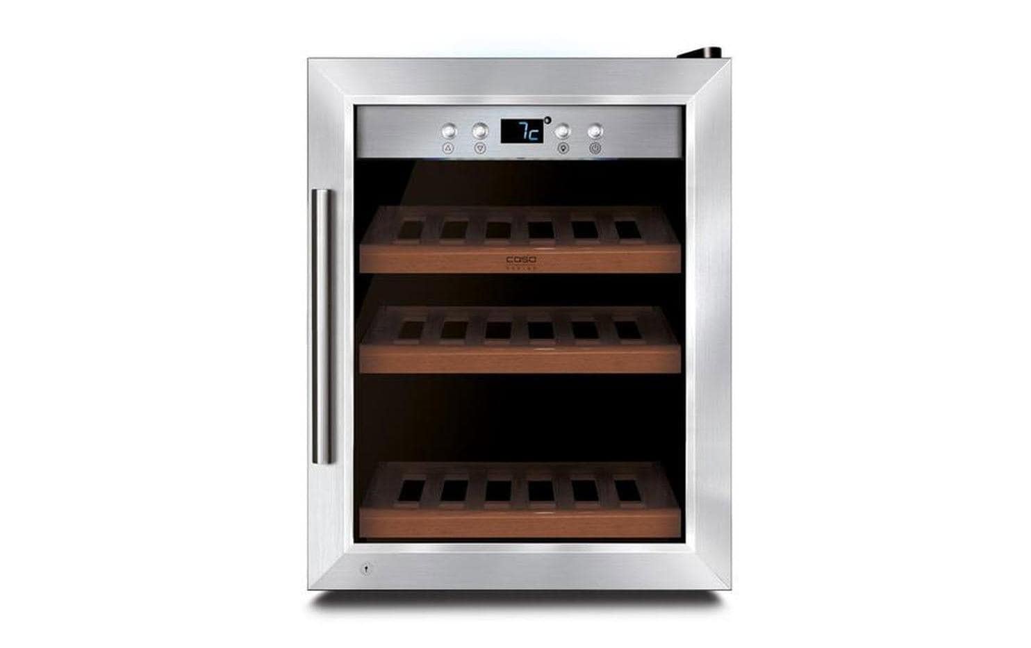Weinkühlschrank WineSafe 12 Edelstahl, Rechts<br>Weinlagerschrank mit Kompressortechnik