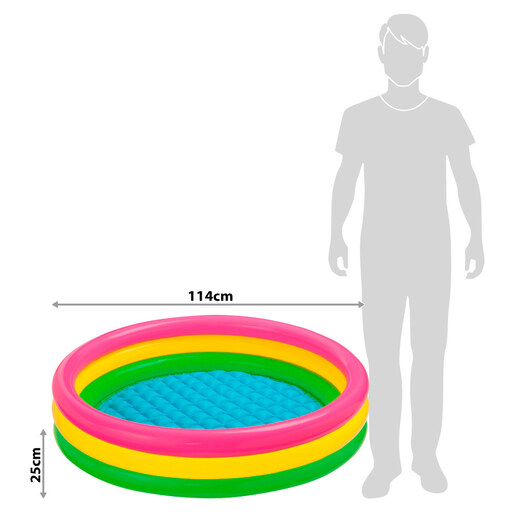 Piscina inflável Intex Sunset de 3 anéis, 114 x 25 cm