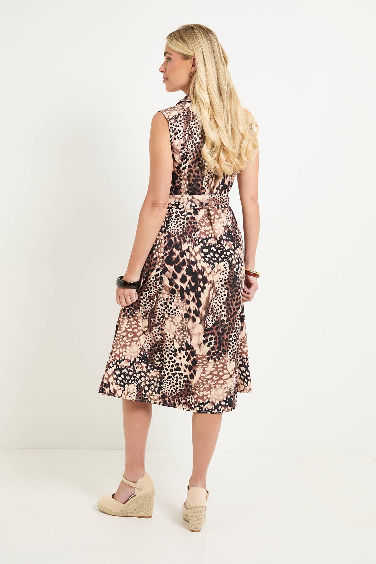 Wallis Robe Chemise Petite En Coton D'été À Imprimé Animal