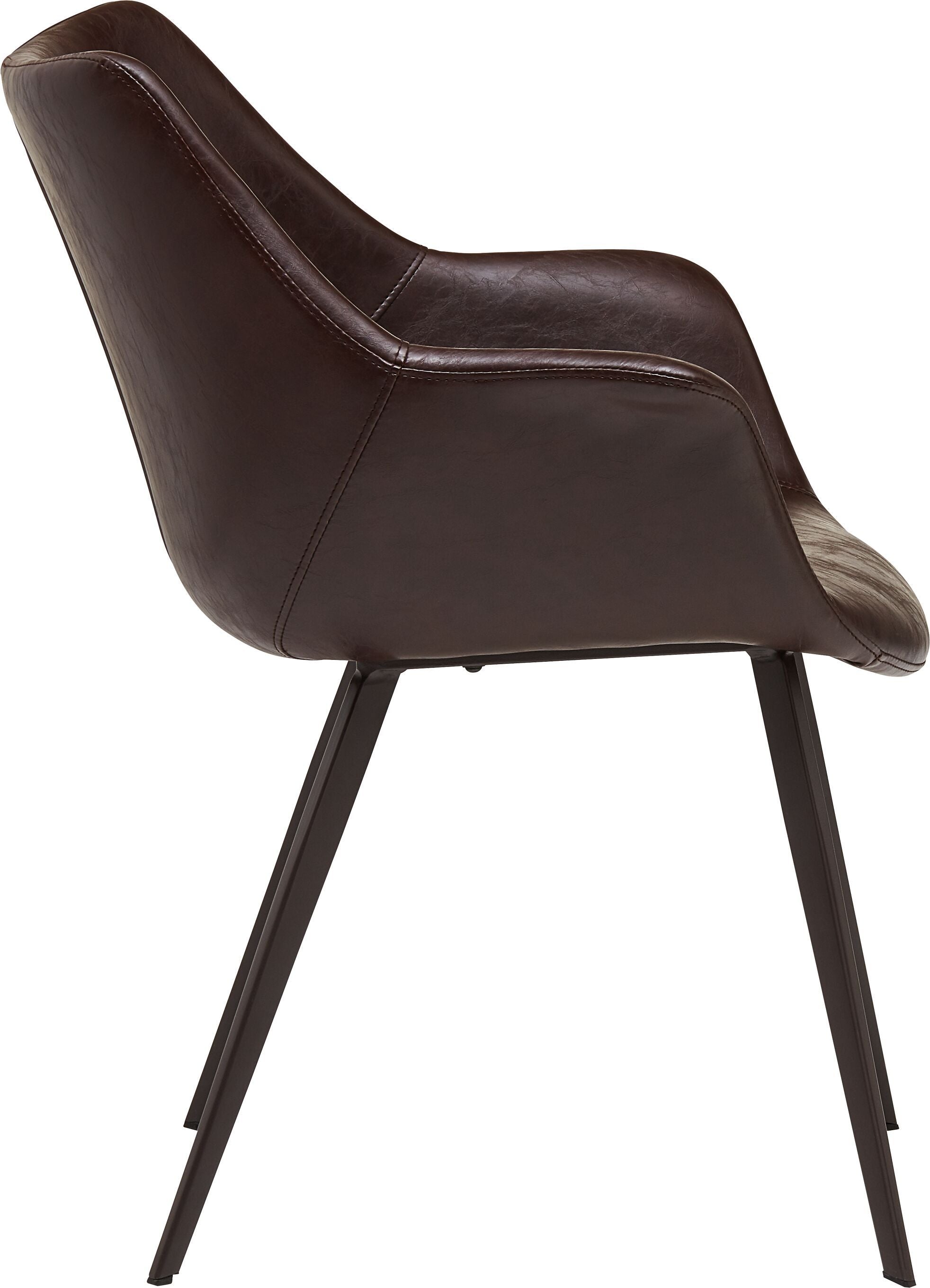 MELVIN Stuhl - Braun / B: 62.0 cm x T: 68.0 cm x H: 82.0 cm