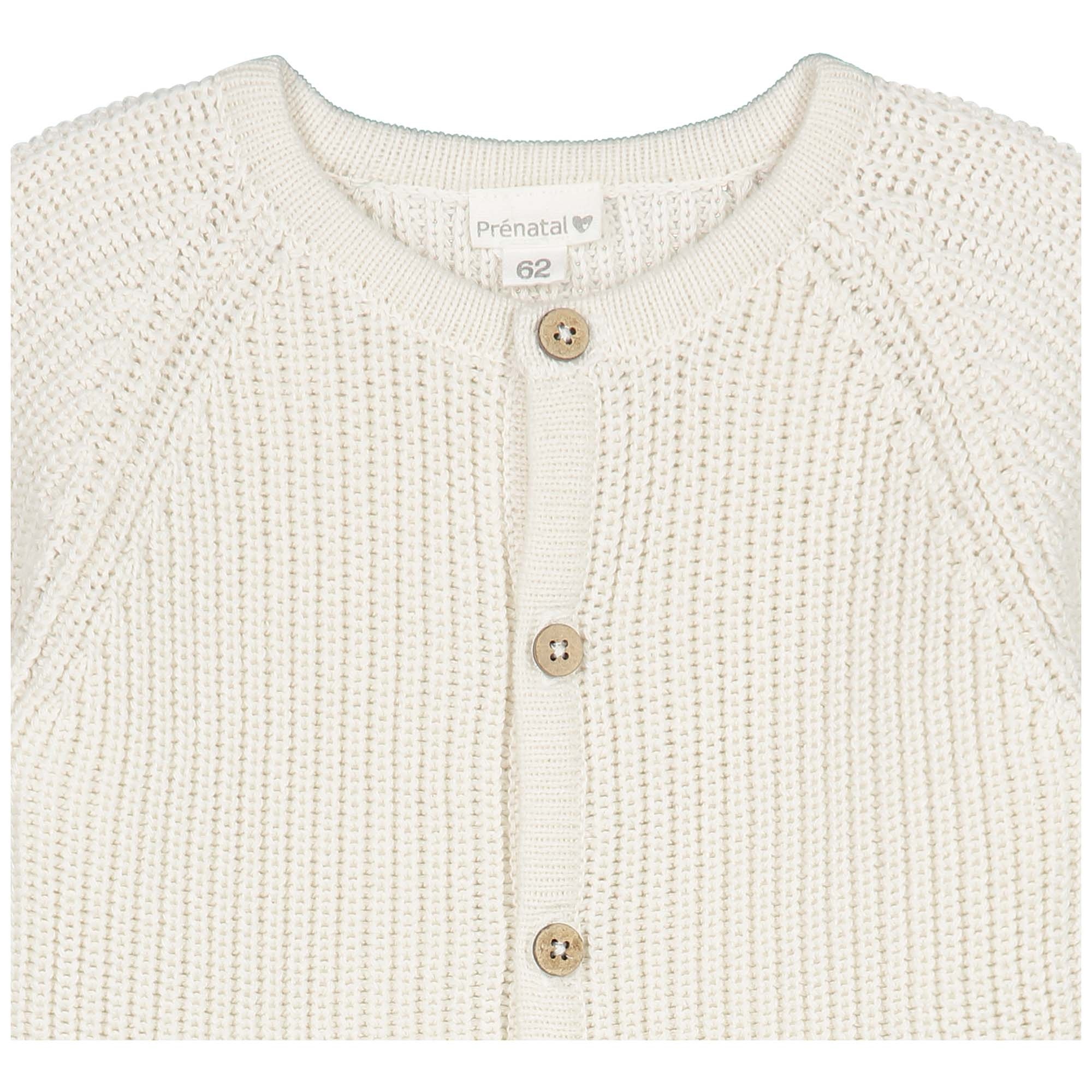 Prénatal newborn vest lange mouwen effen beige