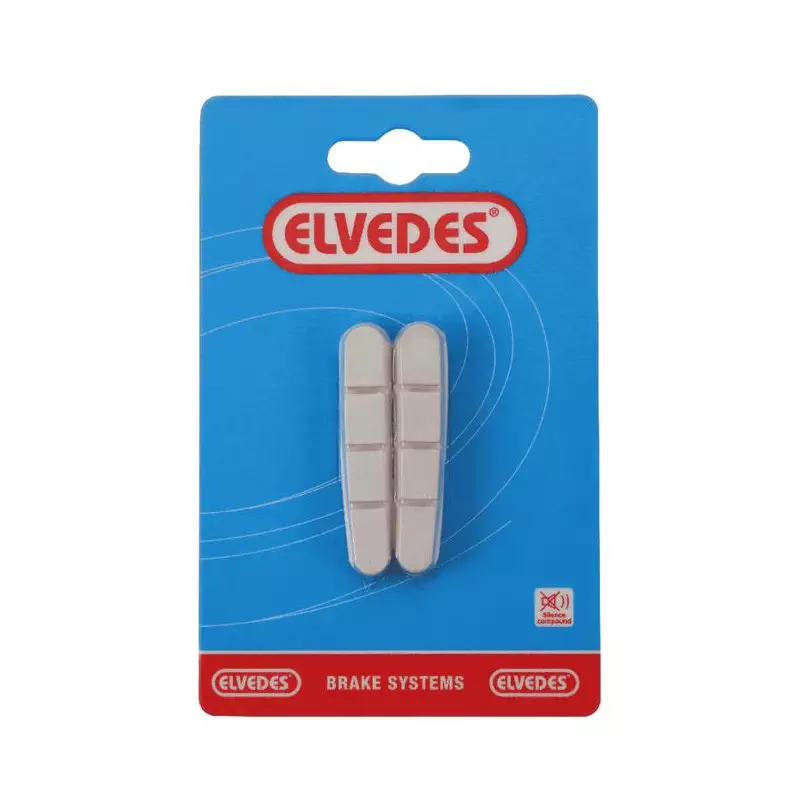 ELVEDES Paire de patins de remplacement route 55mm White Compound Shimano