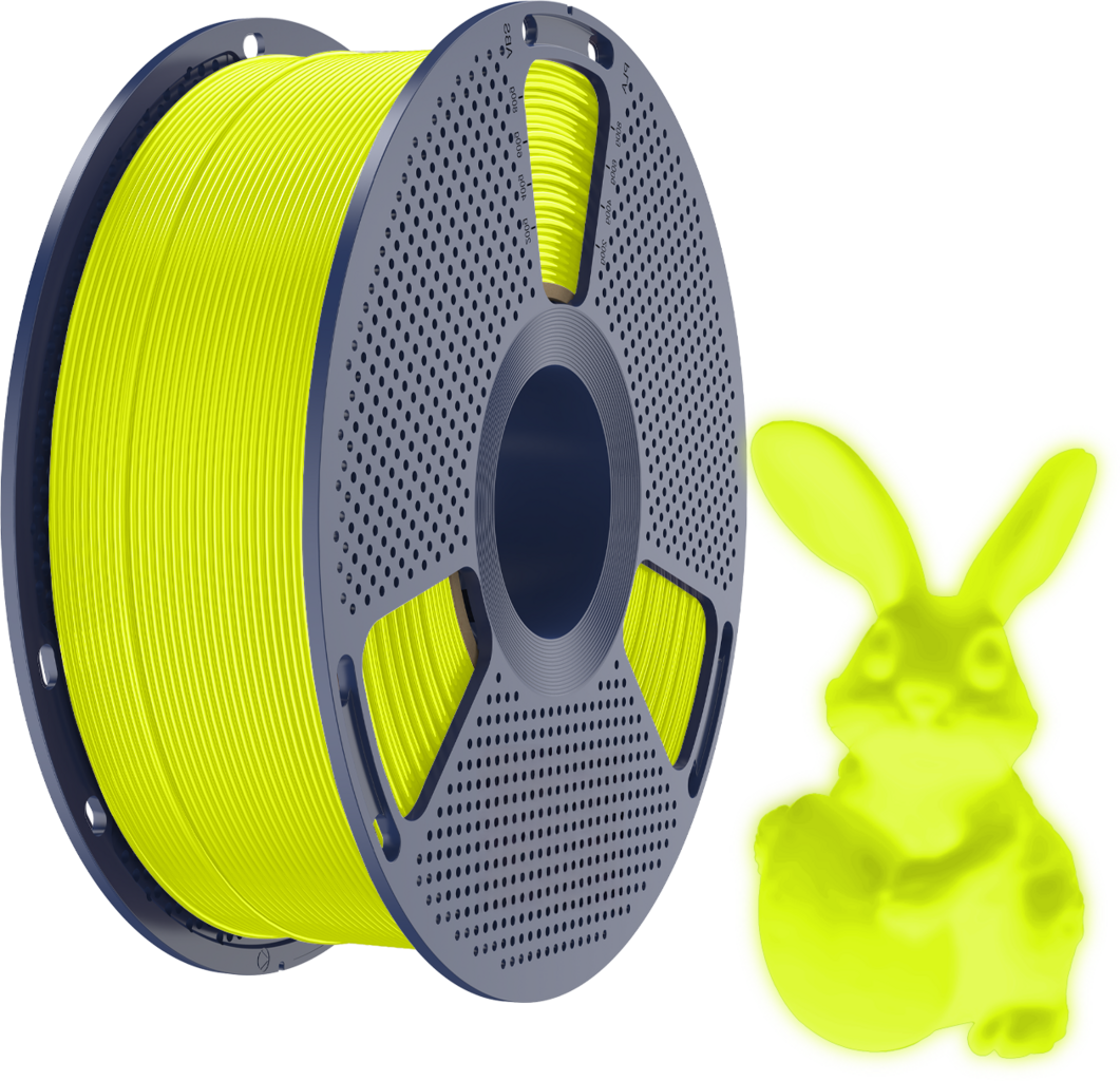SUNLU  PETG Glow In The Dark Yellow, 1,75 mm / 1000 g    Im Dunkeln leuchtendes PETG in Dark Yellow
