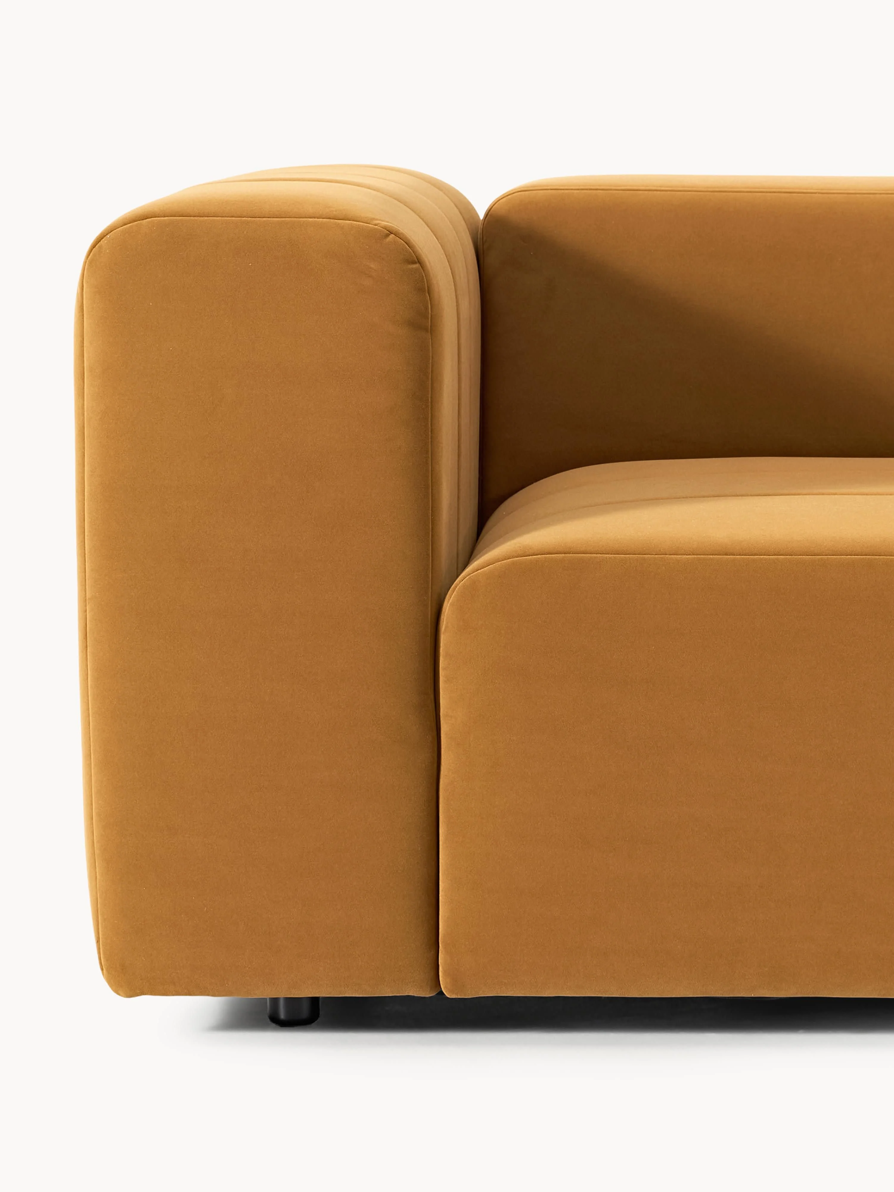 Modulaire fluwelen bank Lena (3-zits)