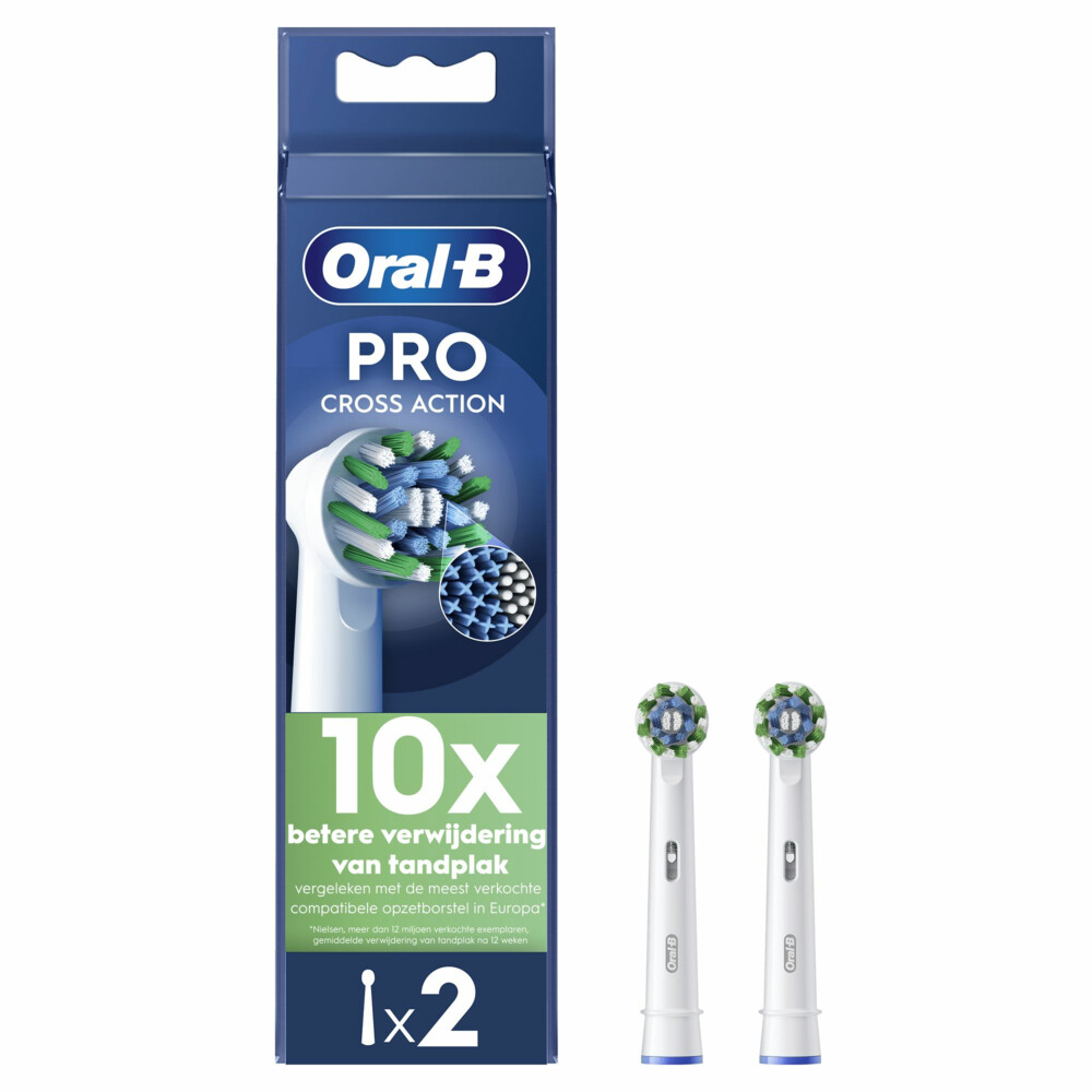 Oral-B Opzetborstels Pro Cross Action Wit2 stuks