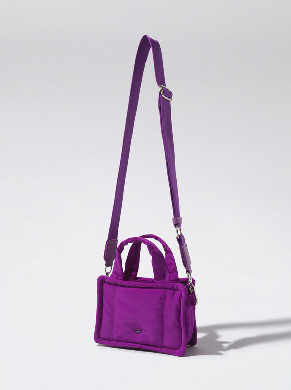 Mini Bolsa Tote de Nylon - Violeta