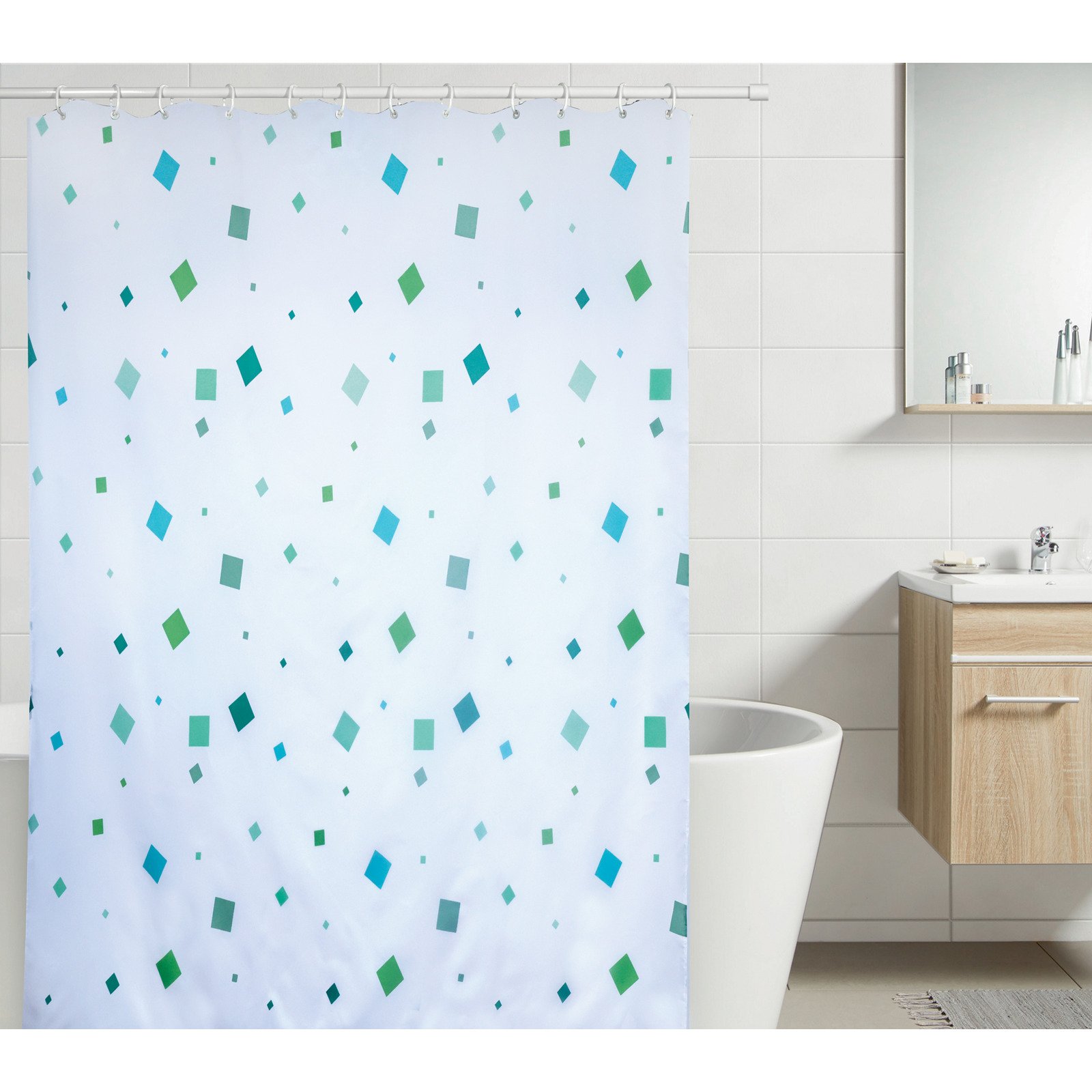 Duschvorhang Green Spots 180 x 180 cm