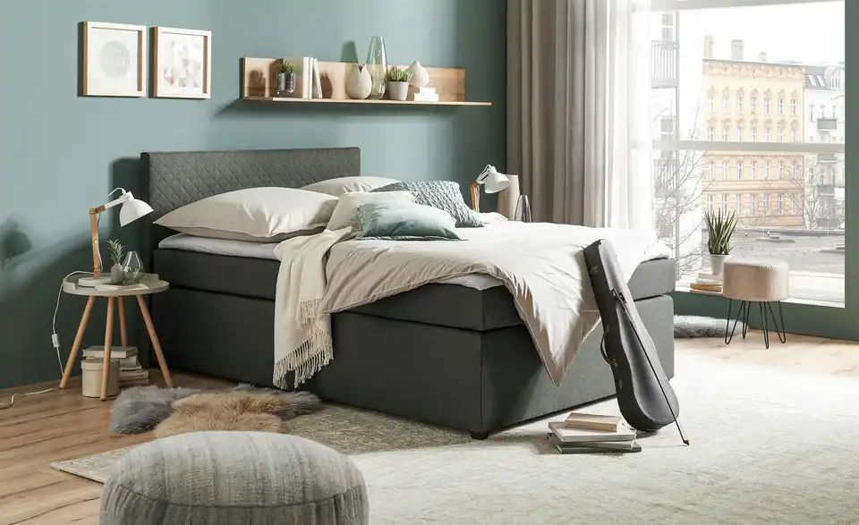 Boxspringbett Kety 160 cm Grau