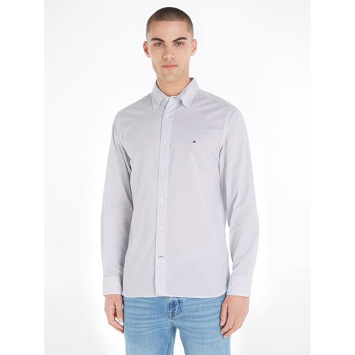 Tommy Hilfiger Core Flex Skjorte, Hvid/Carbon Navy, M