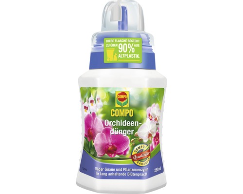 COMPO orchideeënmeststof 250 ml met milde guano en plantenzymen