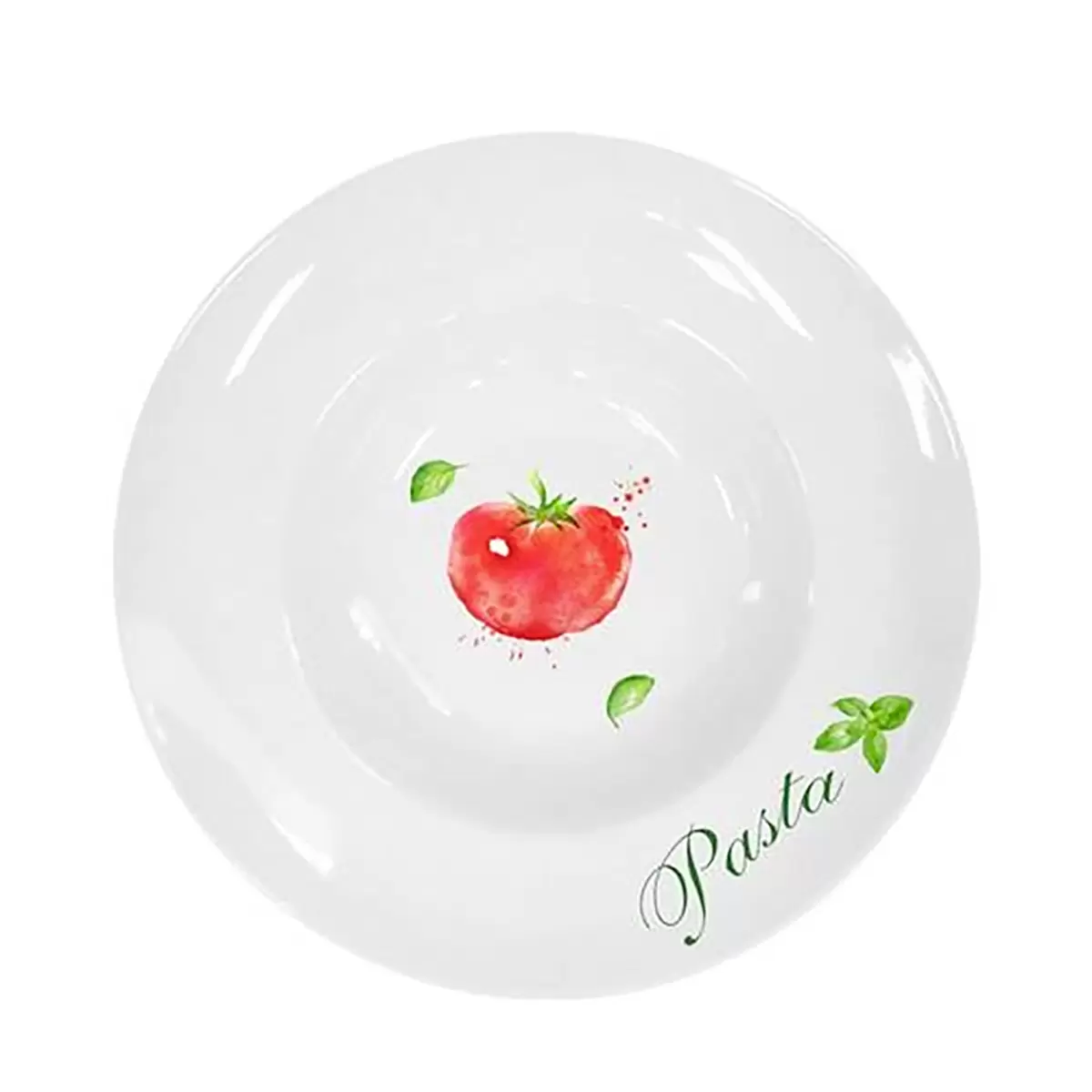 Pasta-Teller Luca Bessoni grün,rot,weiss