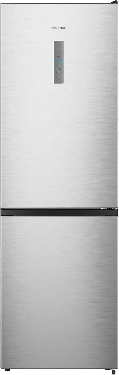 Hisense RB327N4AD2 Kühl-Gefrierkombination/ NoFrostPlus/ Multiflow 360°/ HolidayMode/ FreshZone/ 182,4 cm/ Kühlteil 171 l/ Gefrierteil 85 l/ 41 dB/ 287 kWh/ Jahr/ Edelstahl-Look