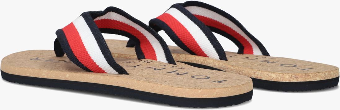 TOMMY HILFIGER blauwe tommy hilfiger slippers cork beach