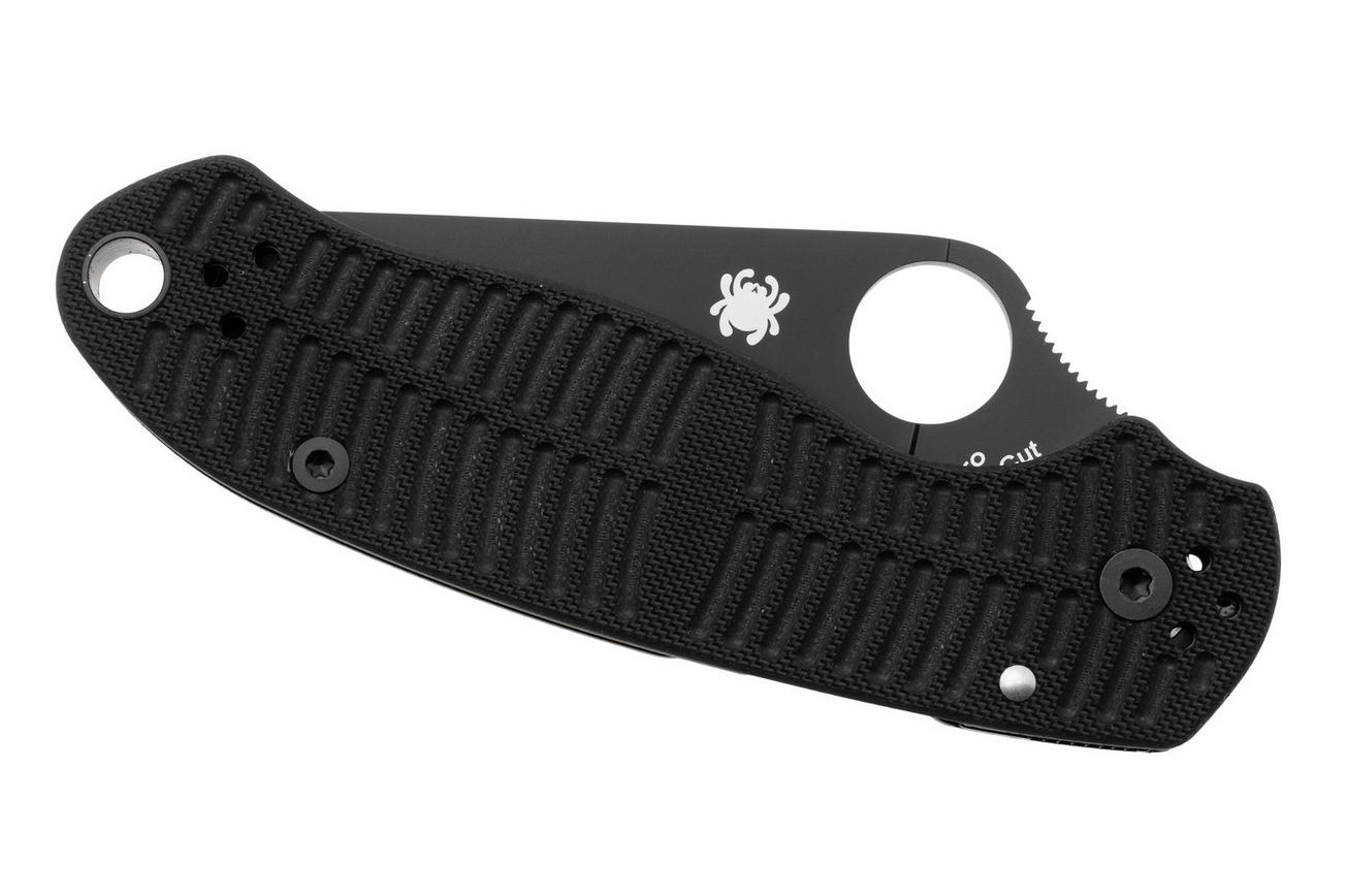 Spyderco Para 3 Salt Black DLC CPM MagnaCut C223GMCBKP Black G10, zakmes