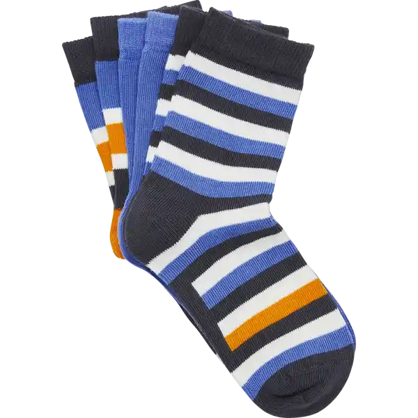3er-P. Jungen Socken Streifen 23 / 26 GOTS