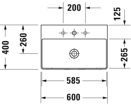 DURAVIT wastafelmeubel DuraSquare 60 x 40 cm wit glanzend 2356600041