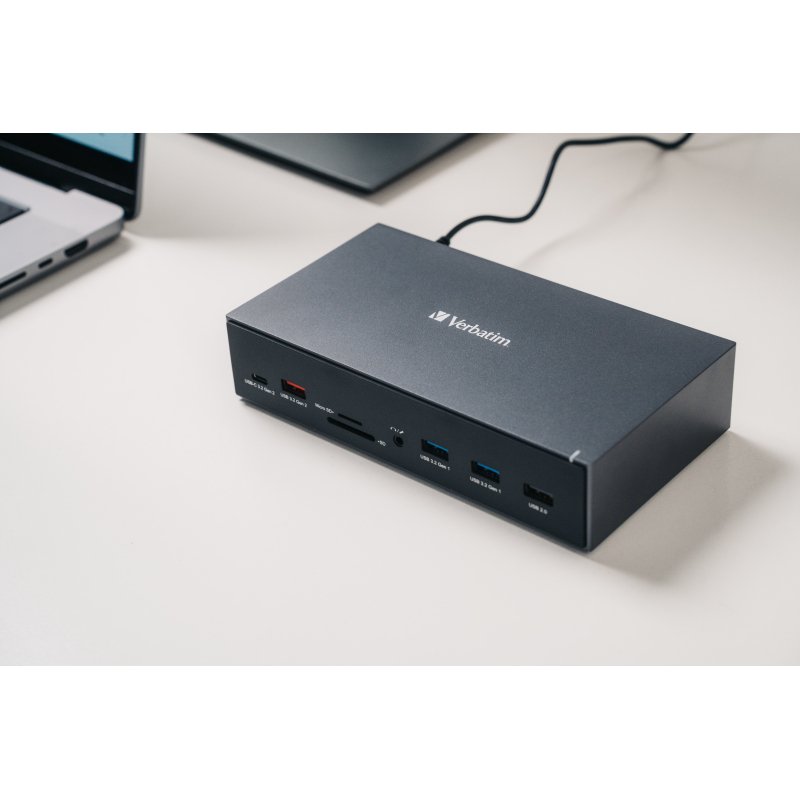 Verbatim CDS-17 Avec fil USB 3.2 Gen 1 (3.1 Gen 1) Type-C Noir, Gris