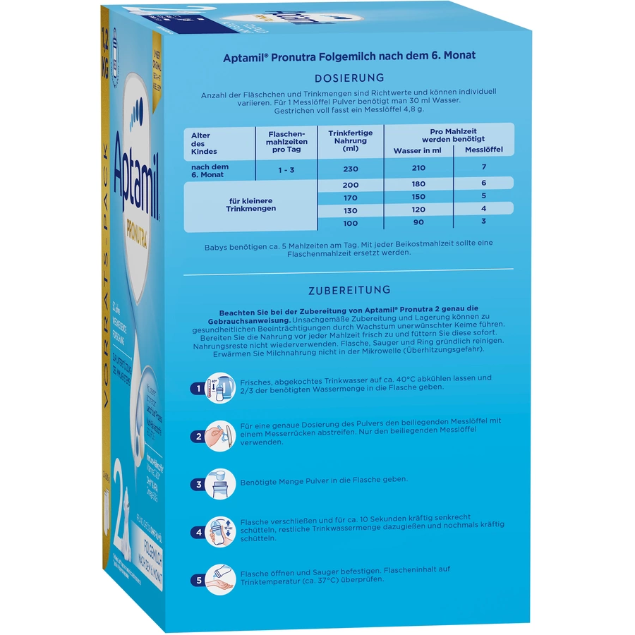 Aptamil Folgenahrung 2 Pronutra 1200 g ab 6 Monaten