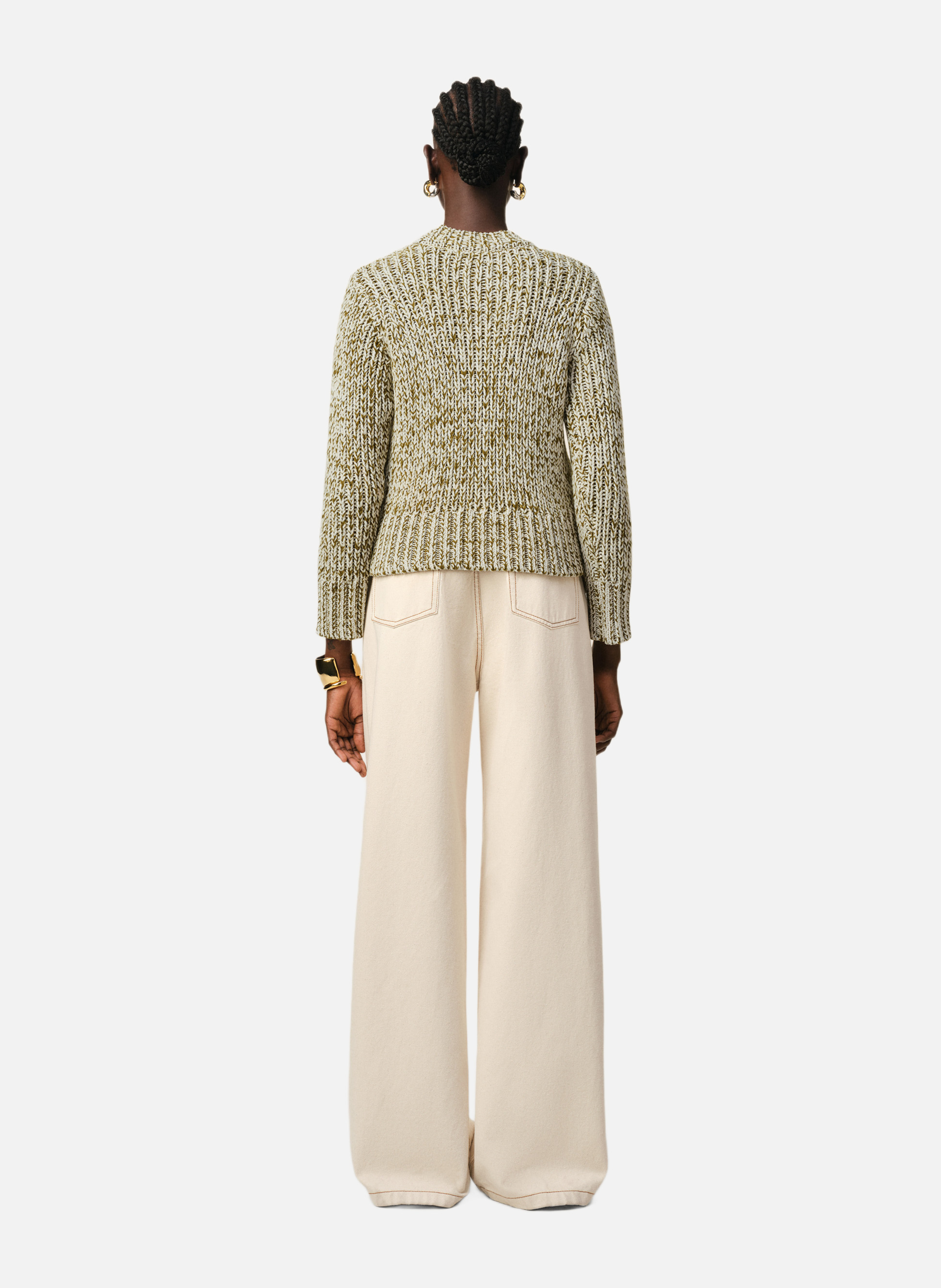 AMI PARIS Pull col rond unisexe - Blanc