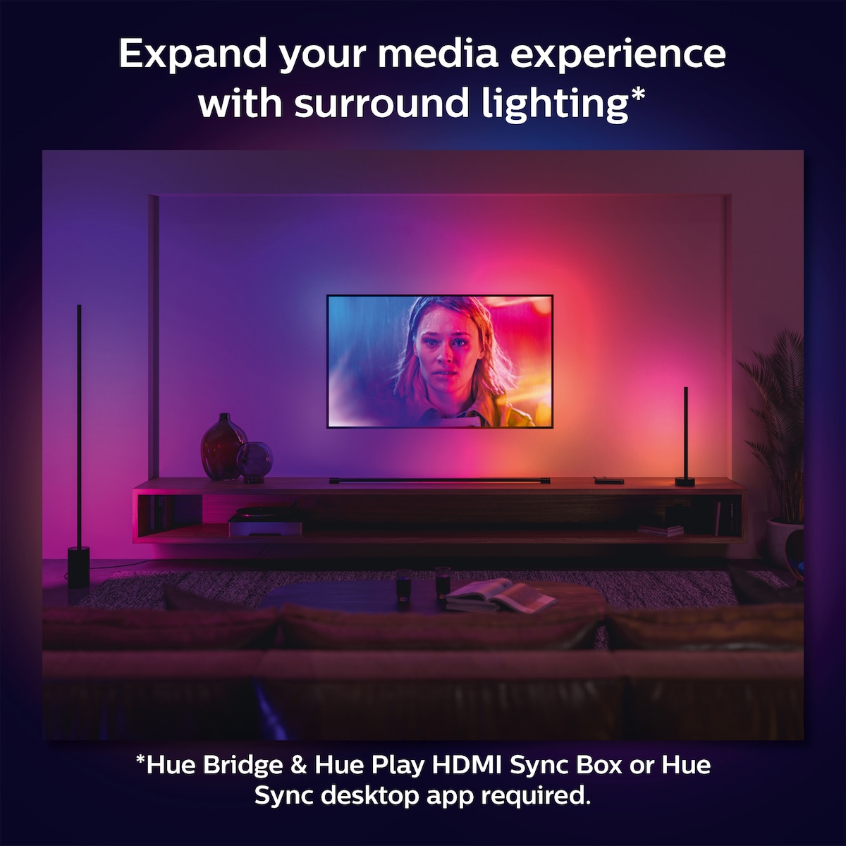 Philips Hue Gradient Signe bordlampe (sort)