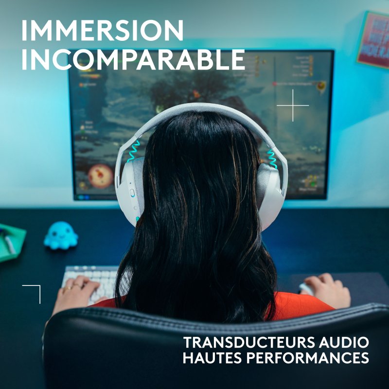 Logitech G G321 LIGHTSPEED Casque Sans fil Arceau Gaming USB Type-C Bluetooth Blanc