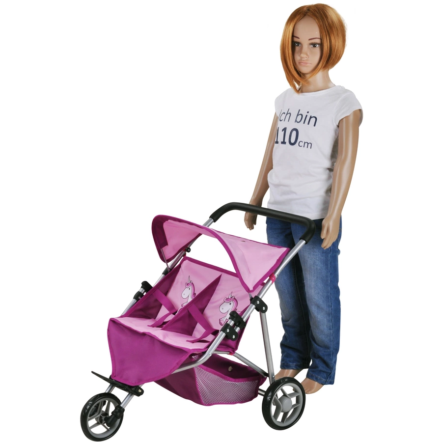knorr toys® Zwillingspuppenwagen Duo - Uma das Einhorn