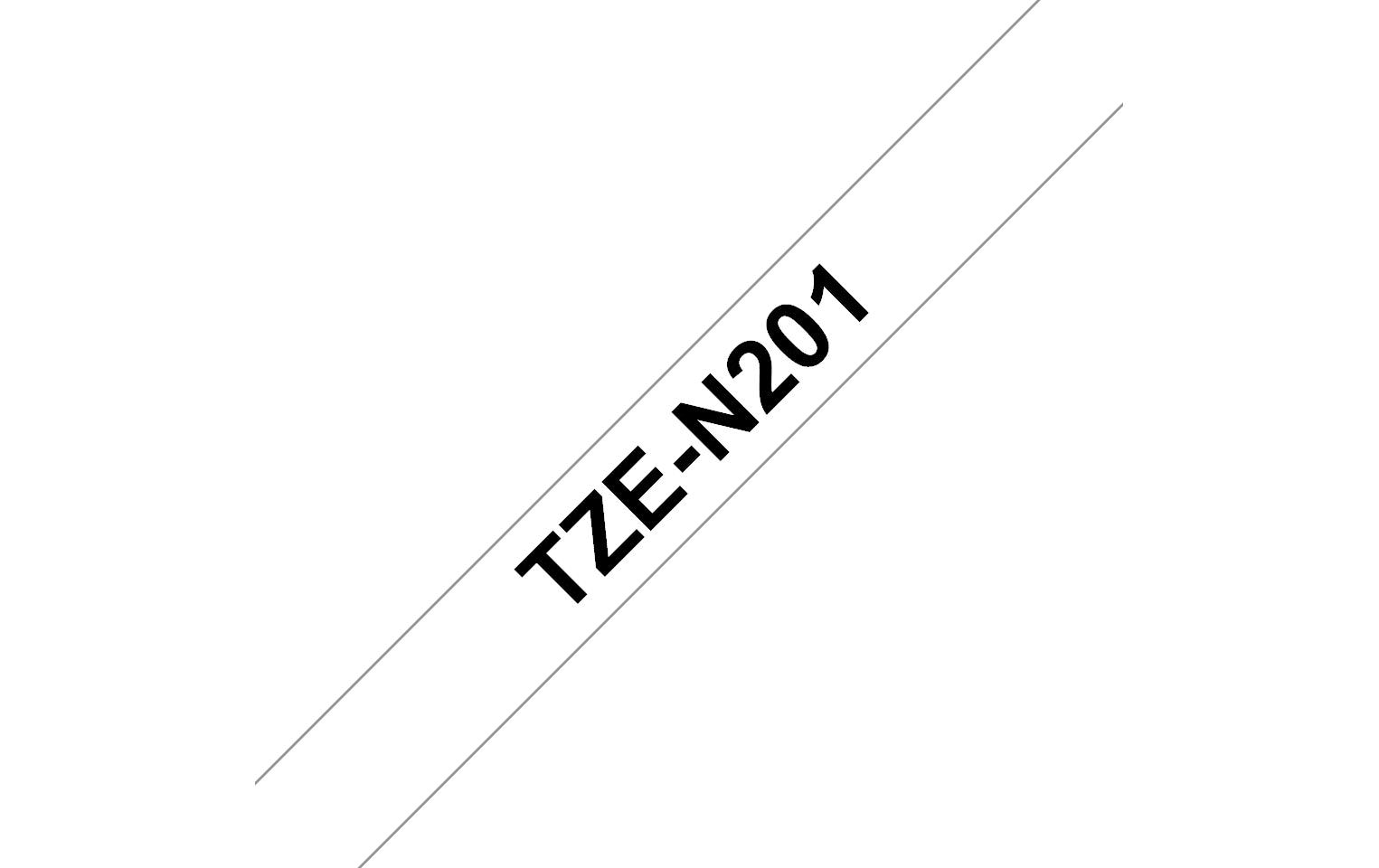 Beschriftungsband TZe-N201 Schwarz auf Weiss3.5 mm-Beschriftungsband für Etikettendrucker