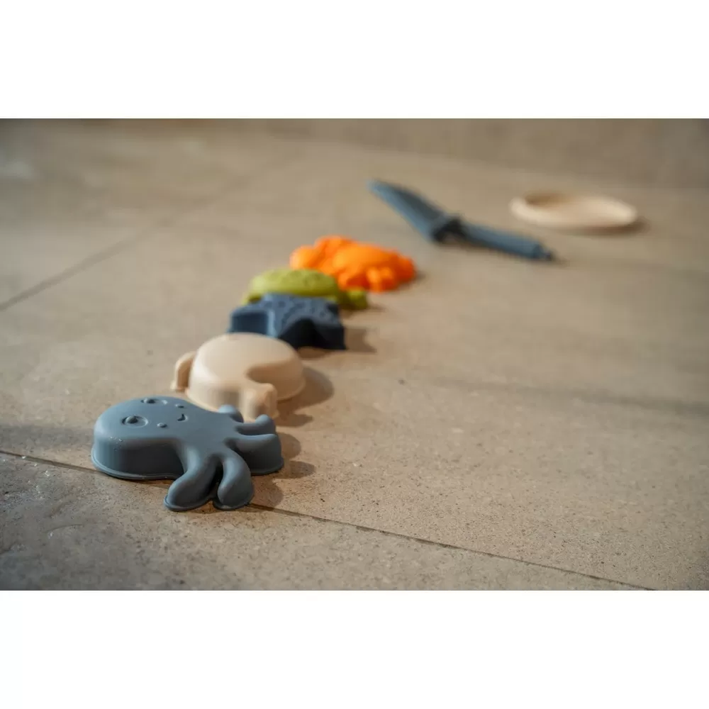 Filibabba Silikone sandforme - Havdyr - 5 stk.
