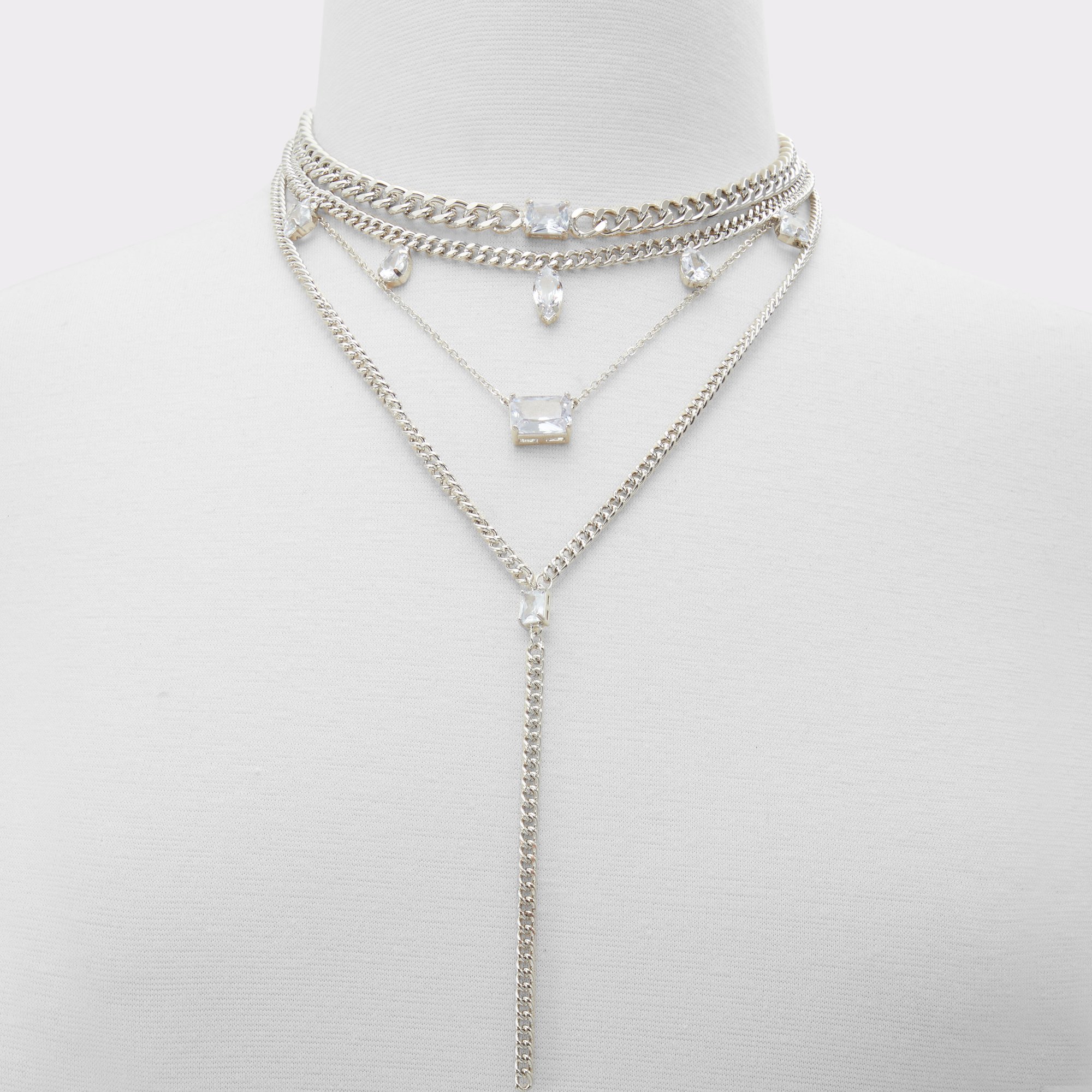 Valaleria Silver-Clear Multi Women Necklaces