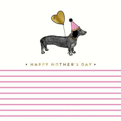 Sausage Dog Alice Scott Mother's Day Card
