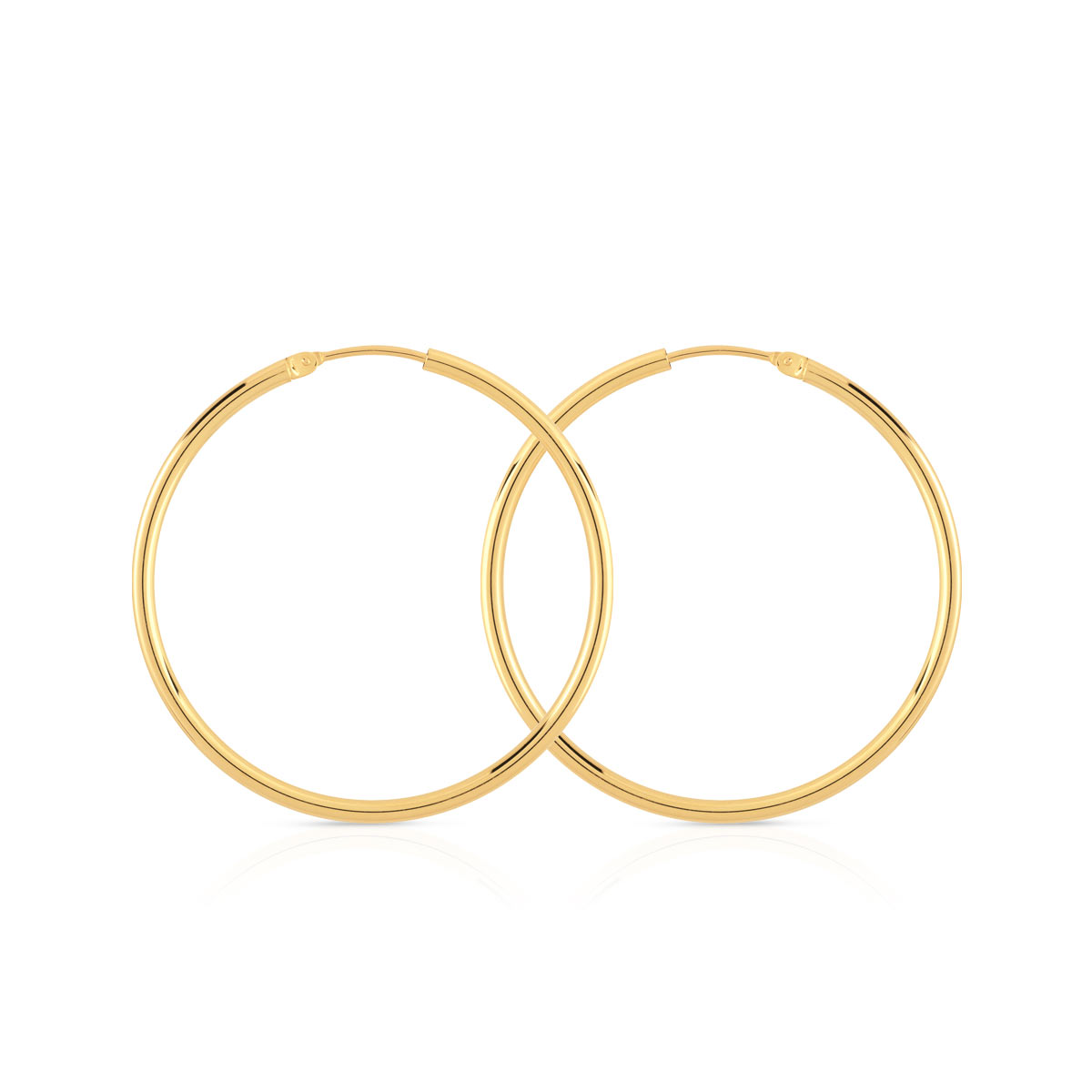 Créoles or 750 jaune 40 mm